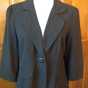 New Direction, Black 3/4 Sleeve Button Front Jacket, size 8